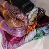2mm Composite PU Crushed Ice Textured Braided Cord Colored Leather Thread for Bracelets & Necklaces