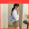Street Style Tote Bag With Polyester Fabric And Butterfly Bow For Daily Use