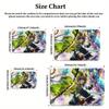 Anime Warrior Area Rug, Green Flame Chain Theme Floor Mat, Decorative Carpet for Gaming Room Bedroom, Washable Home Decor Gift