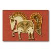 KINOWA "Cutie Golden Horse" Wood Collage Original DIY Kit - Horse - Made In Japan