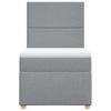 Vidaxl Letto Continentale Con Materasso, Grigio Chiaro, Tessuto, 80X200 Cm