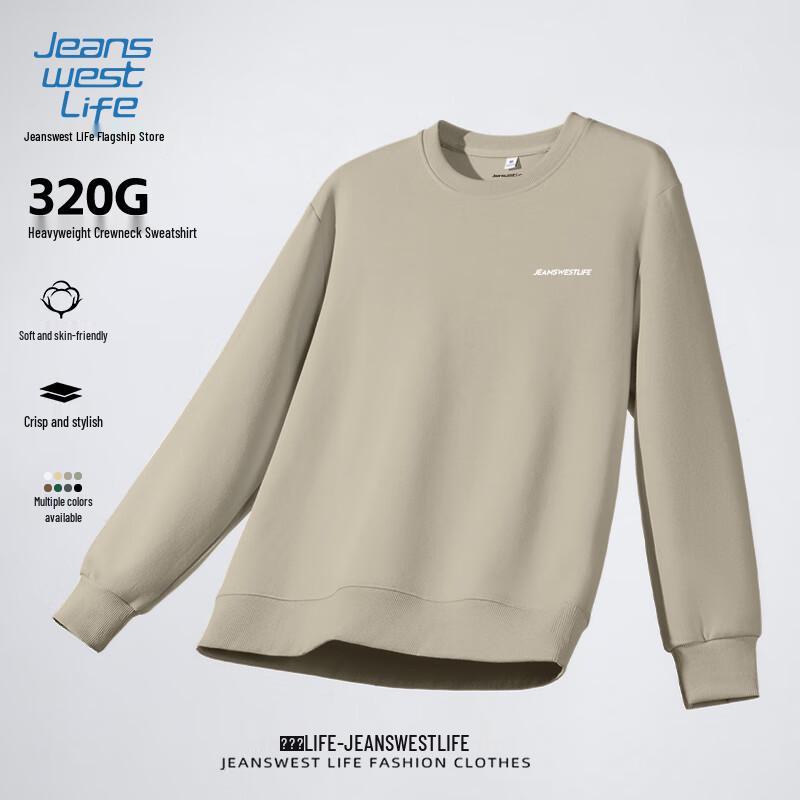 Sweat-shirt à col rond style américain pour homme Jeanswest Life