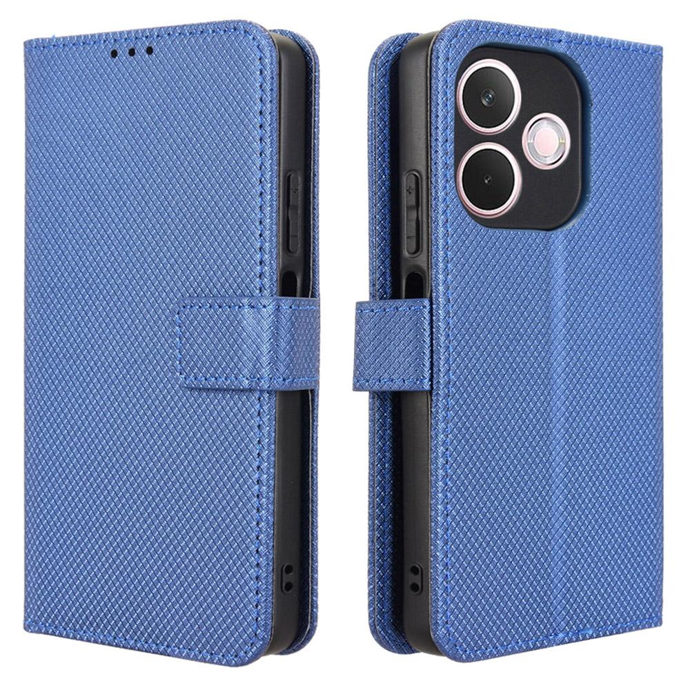 For Oppo A5 Pro 5G Case PU Leather Diamond Texture Wallet Phone Cover