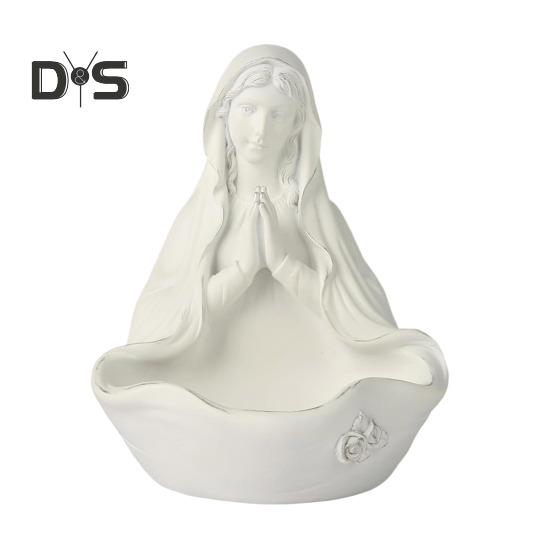 

Статуя Девы Марии, держатель для четок, чаша для четок Богоматери, статуэтка из смолы, скульптура, домашний офис, книжная полка, украшение для рабочего стола, орнамент белый