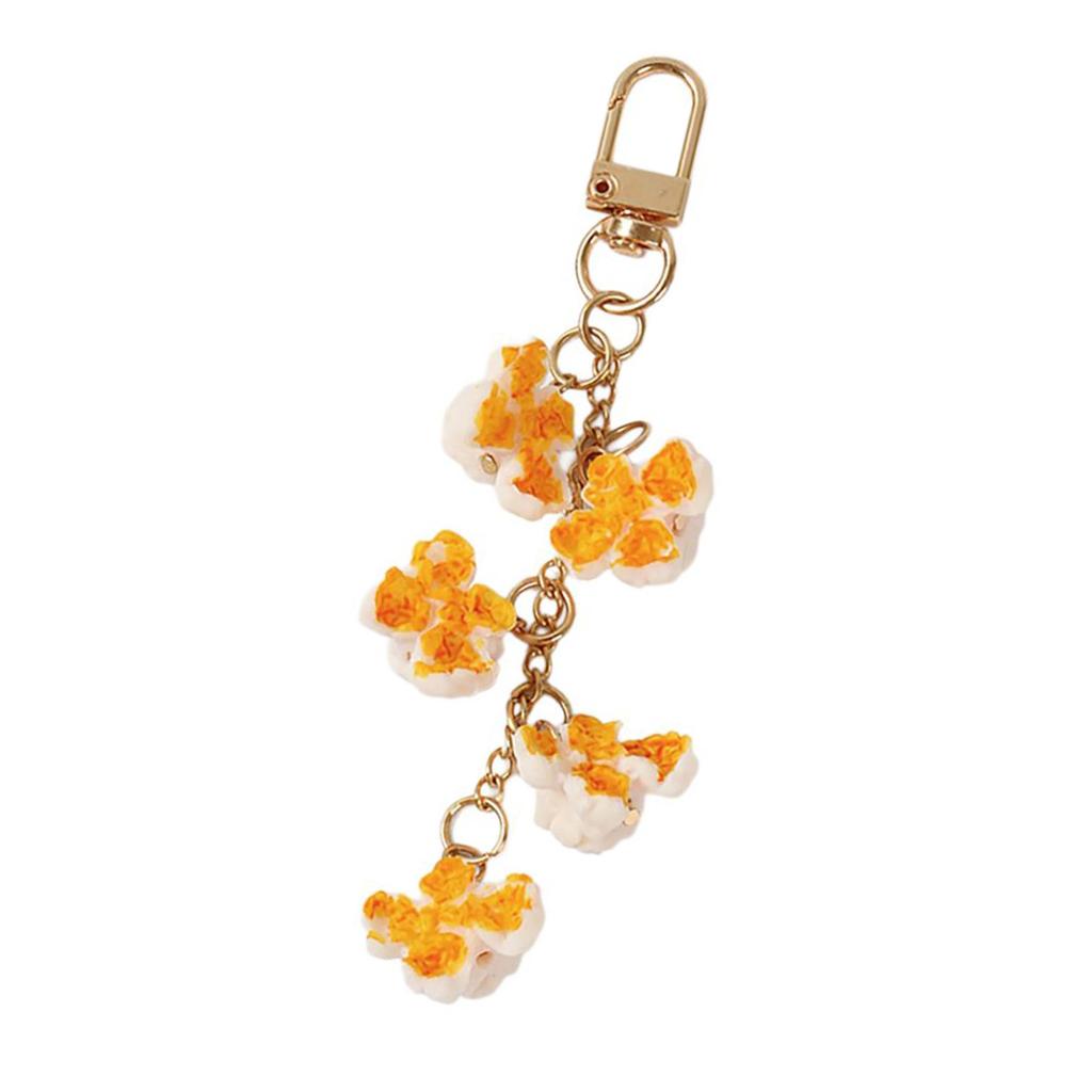 Realistic Popcorn Keychain Pendant Eye Catching Popcorn Keychain Pendant Accessory Perfect for Travel and Leisure