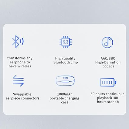 TRN BT20 Pro True Wireless Bluetooth 5.3 Earphone Module with Swappable Connectors (Headphones Not Included) (2Pin 0.78mm)