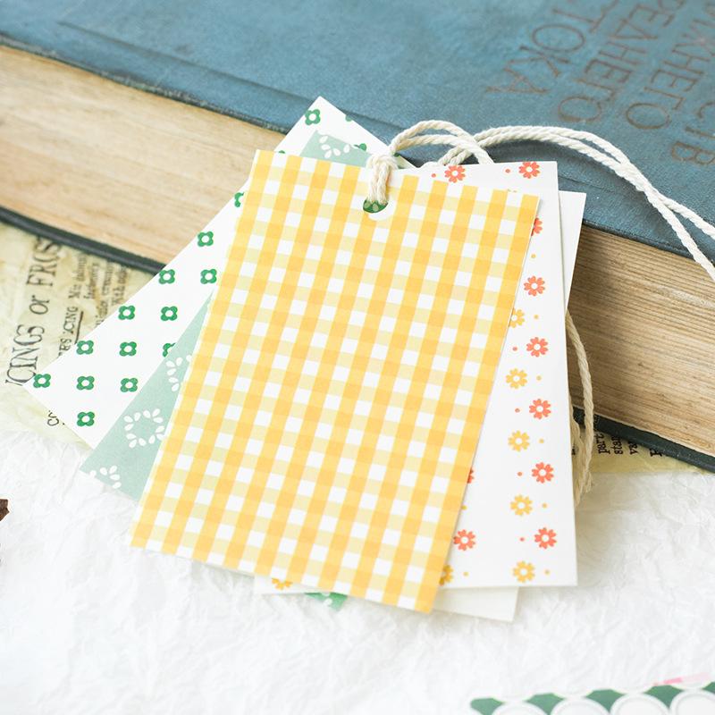 50pcs Kawaii Ins Memo Material Grid Texture Craft Paper DIY Junk Journal Scrapbook Background Paper Planner Aesthetic Supplies