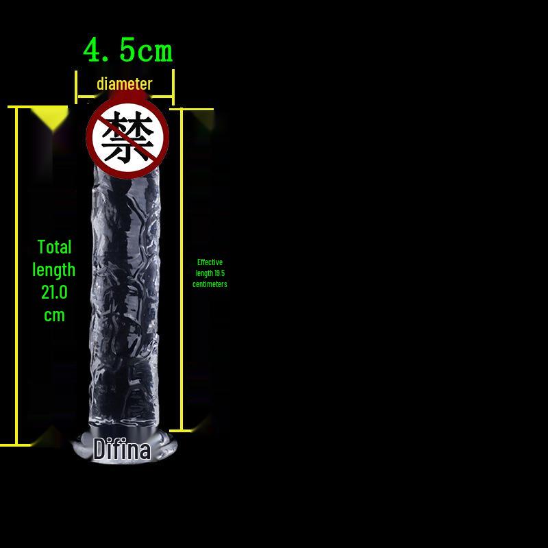 High Transparency Thick Suction Cup Dildo for Women - Flirting Adult Toy