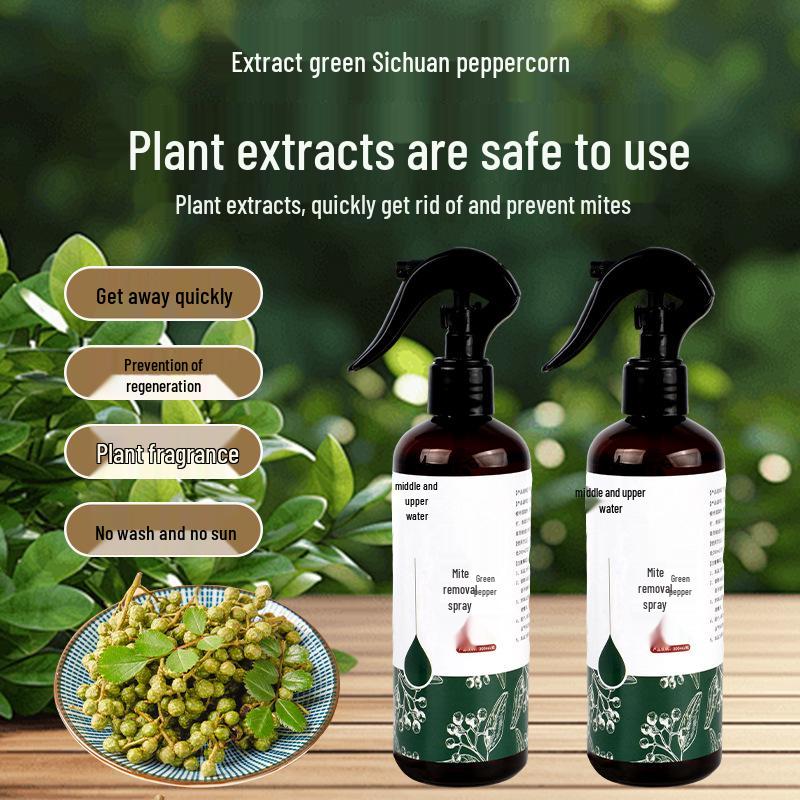 Prickly Ash Mite Spray for Bedding & Clothes - No-Wash Mite Remover