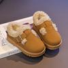 Kids Snow Shoes Retro Fashion Boys Girls Casual Shoes Suede Warm Round Toes  Winter New Children Flat Shoes Soft Bottom