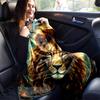 1pc Lion Printing Lightweight Flannel Blanket, Comfortable and Warm Blanket, for Camping Sofa Bed and Couch Office, Gift