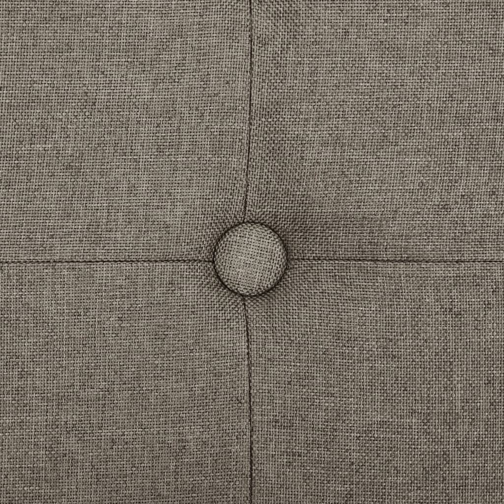 Foldable Storage Bench with Storage Space Taupe Linen Look