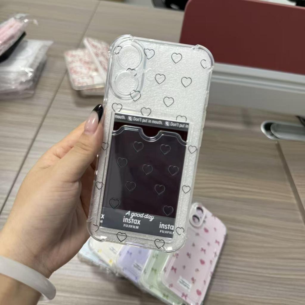 Colorful Heart Phone Case with Card Holder for Apple 17 Pro Max