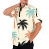 Camicia Hawaiana da Uomo a Maniche Corte con Bottoni Casual Vestibilità Larga Traspirante Camicia da Vacanza Spiaggia Top Estivo Leggero