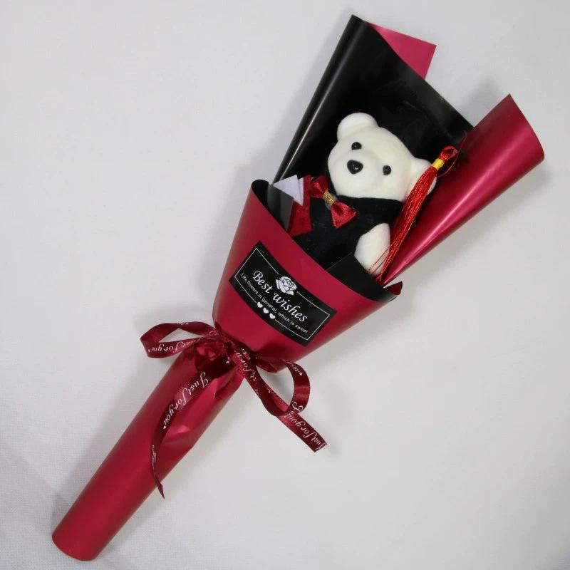 Graduation Doll Bouquet Graduation Season Sunflower Roses Single Cartoon Bear Teachers' Day Gift