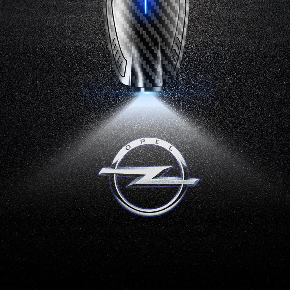 2pcs USB Rechargeable OPC Line Logo Car Door HD LED Lamps Projector Courtesy Welcome Lights For Opel Zafira Insignia Mokka Regal