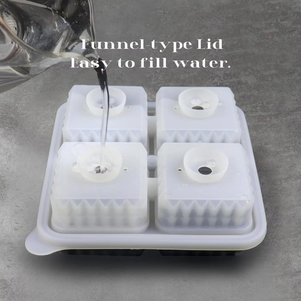 Reusable Square Ice Cube Mold Silicone Ice Ball Mold Multifunctional Whiskey Ice Cube Tray  Pudding