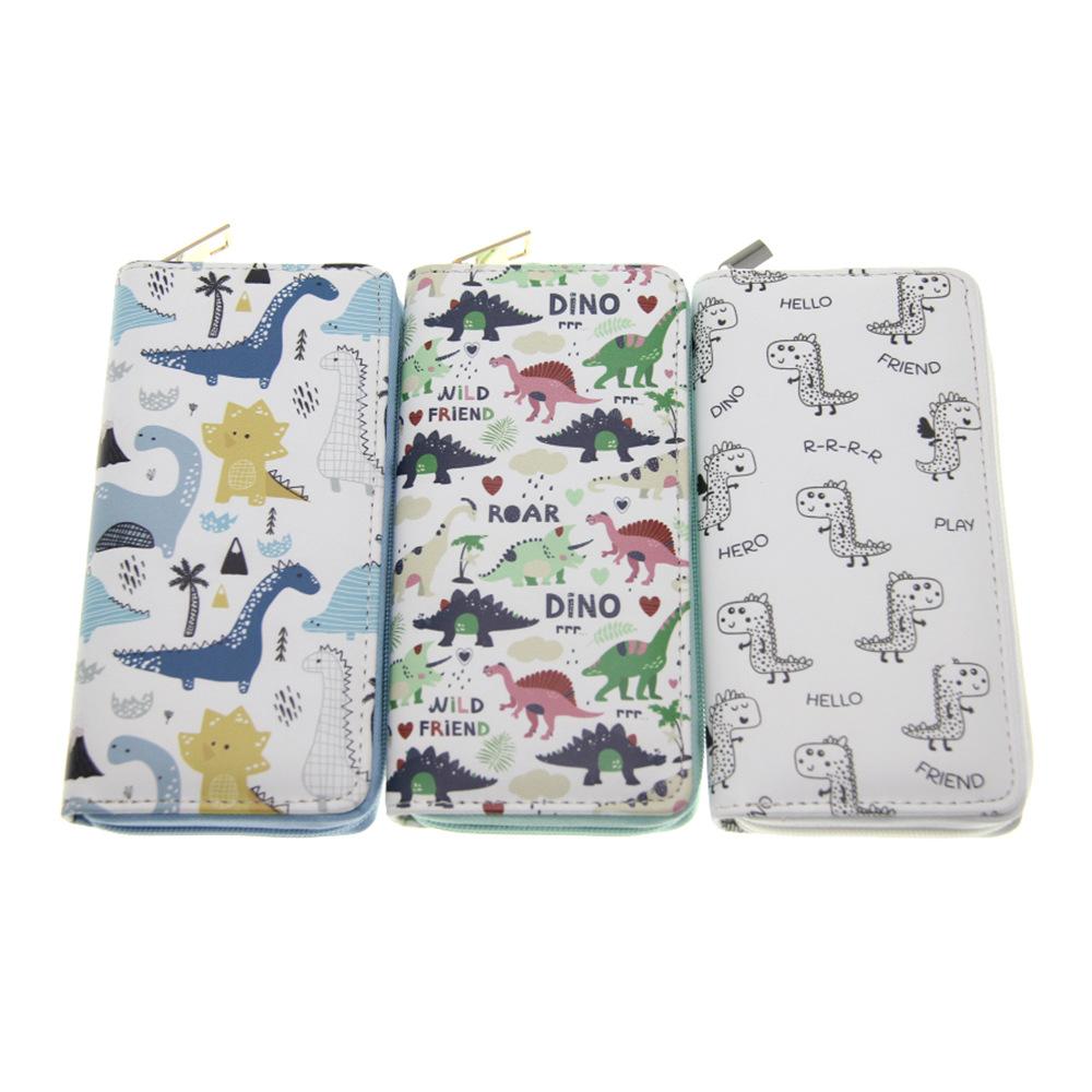 New cartoon little dinosaur series long zipper wallet, wallet
