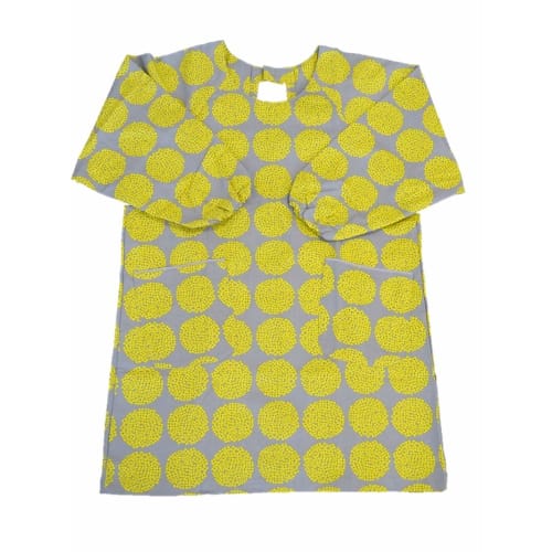 

Luna Panda Department Store Sold in Japan: Cute, Scandinavian-style, Stylish Apron/Smock with a Large Floral Print, 73575 (Gray)