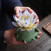 Y Ceramic Handicraft Stick Incense Burners Simulation Lotus Incense Holder Ornaments Zen Aromatherapy Tea Office Spiritual Decor