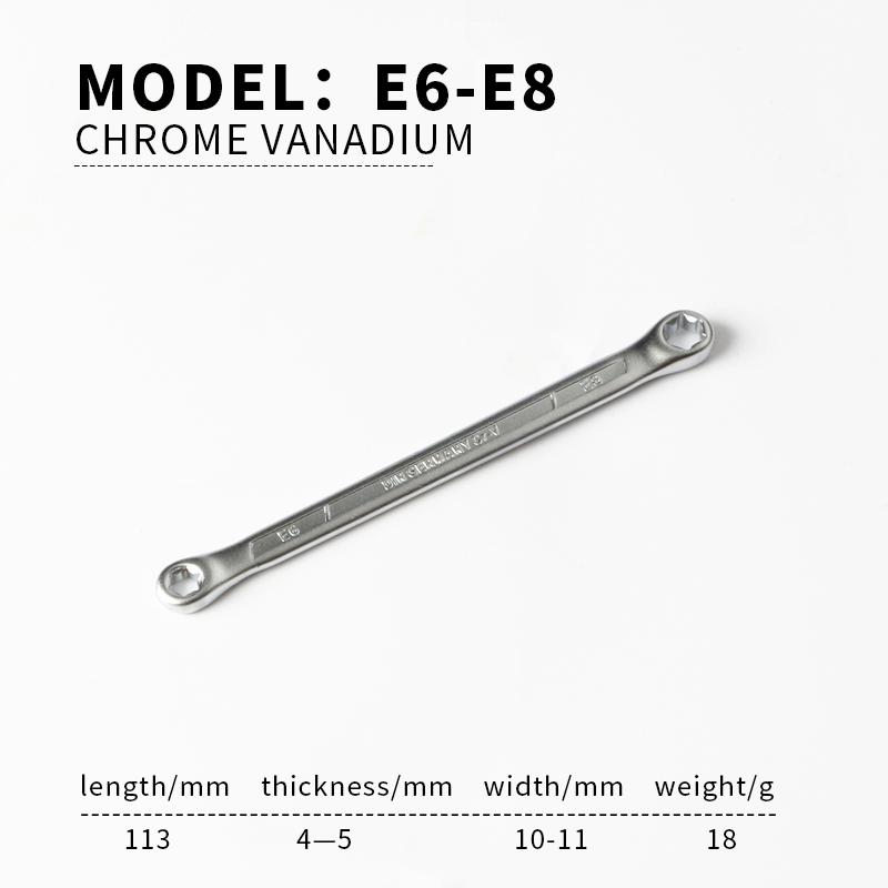 

1 шт. Звездообразный двухсторонний шестигранный торцевой ключ E-Torx, гаечный ключ, инструменты E-типа E6-E8-E10-E12-E14-E18-E20-E24