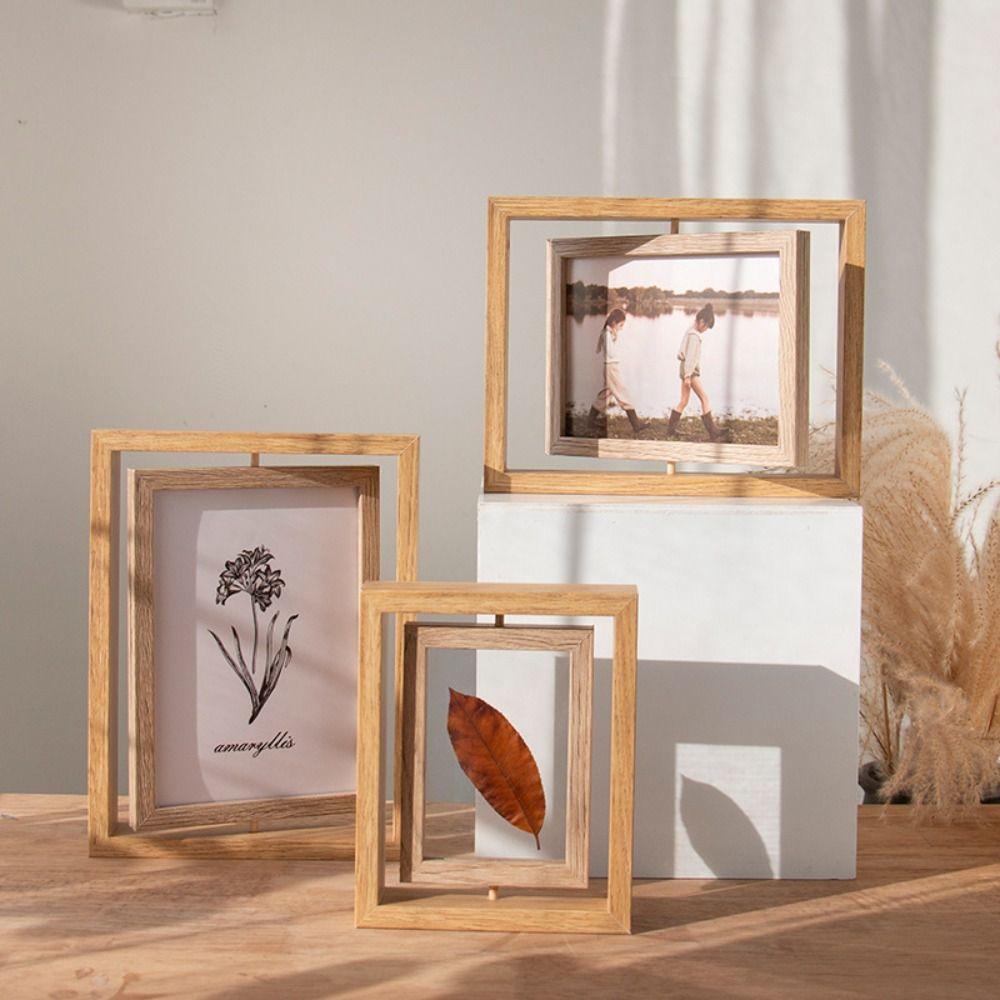 6/7/8 Inch Photo Frame Stand Resin DIY Display Frame Crafts Hollow Picture Frame  Living Room