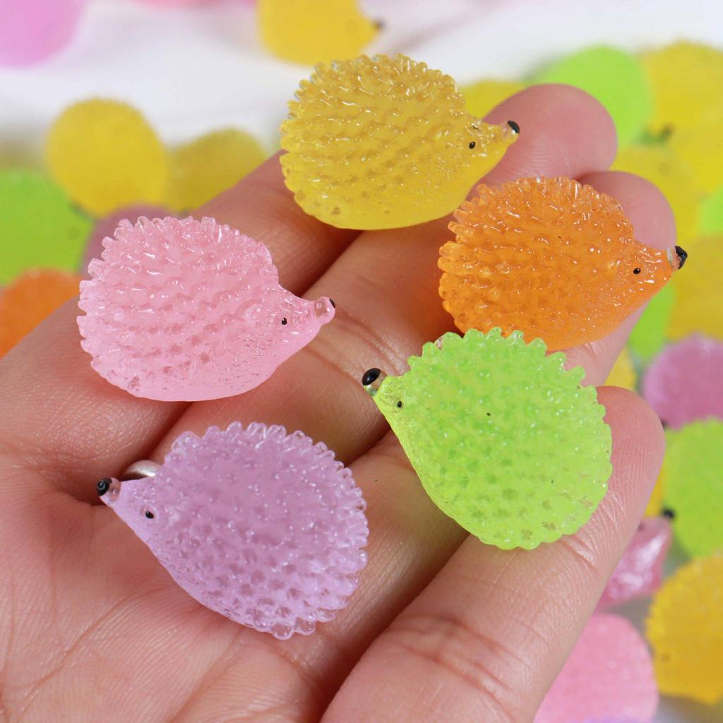 Resin Mini Luminous Animal Figurines - DIY Cartoon Toys for Micro Landscapes, Ideal Children's Gift
