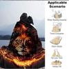 1pc Flame Lion Print Blanket - Lightweight Flannel Throw Blanket For Sofa, Bed, Living Room, Office, Outdoor Travel, Camping, Soft All-Season113