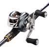 Casting Rods 4 Sections  Carbon Fiber Casting Fishing Rod and Max Drag 18 LB Casting Fishing Reel