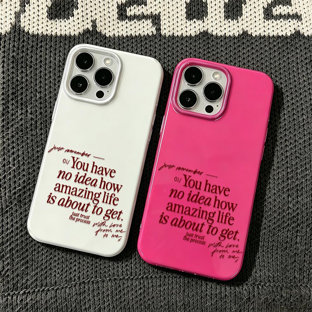 Anti-Scratch Inspirational English Silicone Case For Iphone 14 17 13 11 16 Plus 12 15 Pro Max Durable Protective Cover