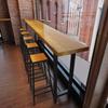 Solid Wood & Wrought Iron Bar Table Set for Milk Tea or Coffee Shop