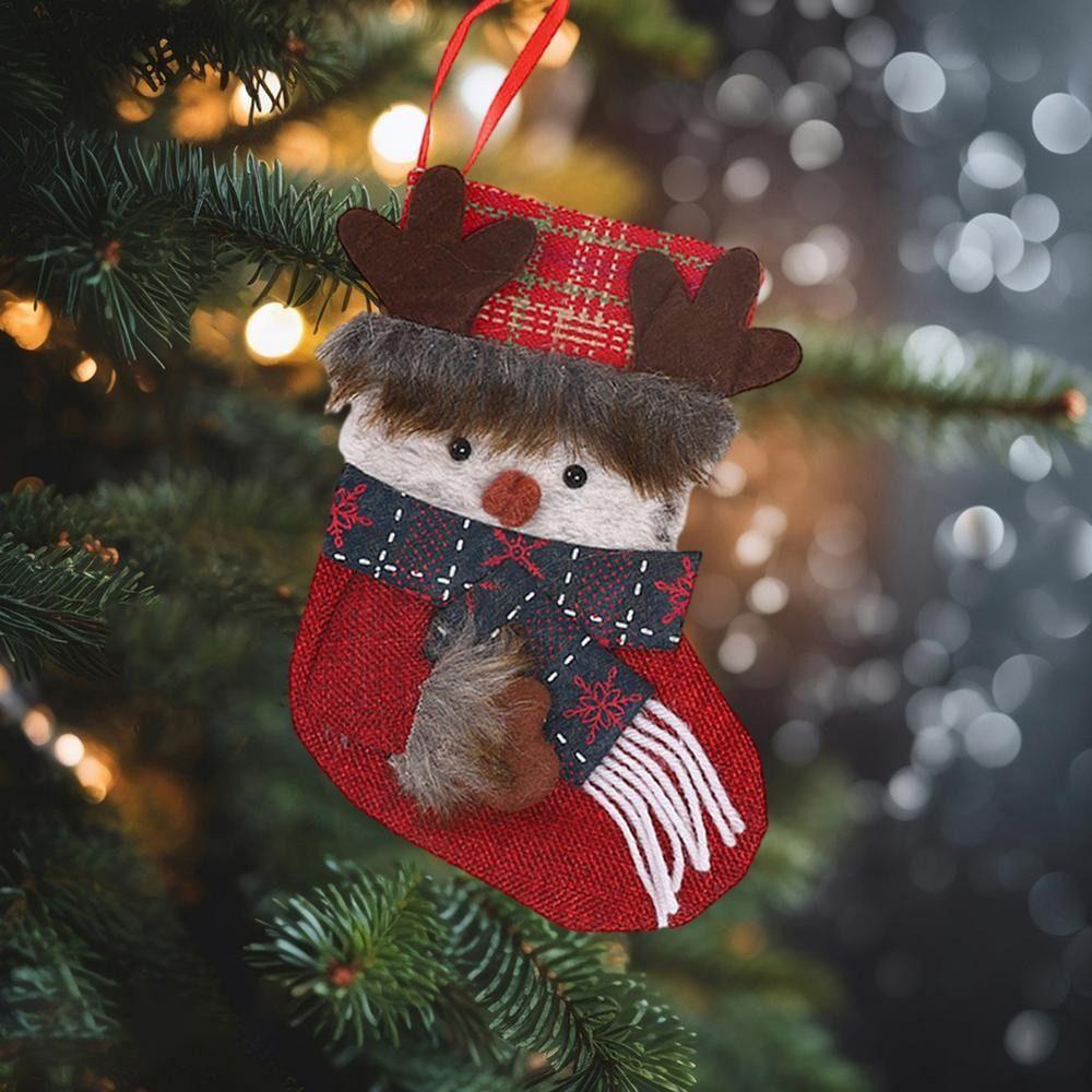 Cute Christmas Sock Hanging Ornaments Cartoon Christmas Tree Pendant  Party