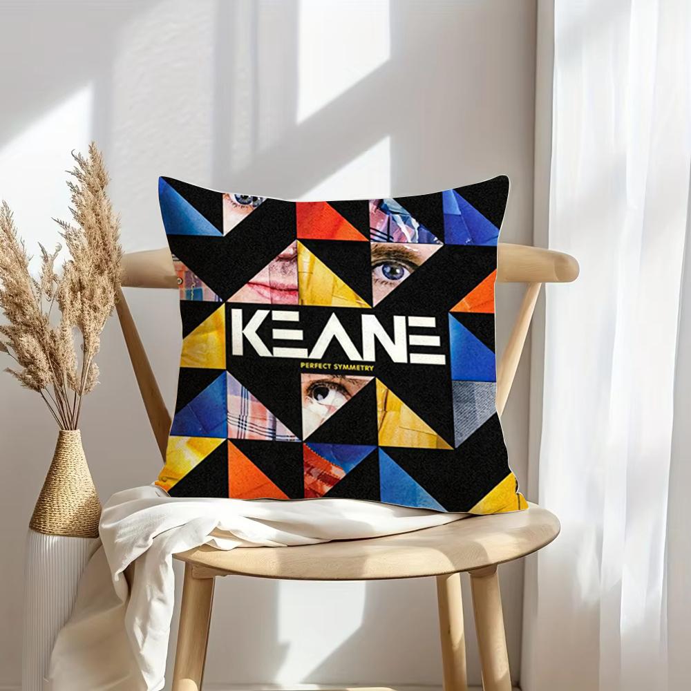 Band K-Keane Rock Cushion Cover Soft Plush Throw Pillow Cover | Double-Sided Decorative Cushion Case | Sofa Bedroom Home Decor