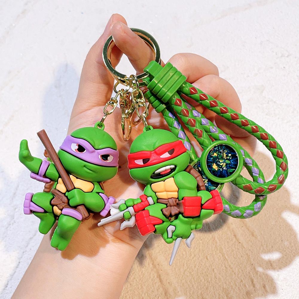 2024 Ninja Turtles Silicone Keychain Cute Cartoon Figure Creative Key Ring Accessory