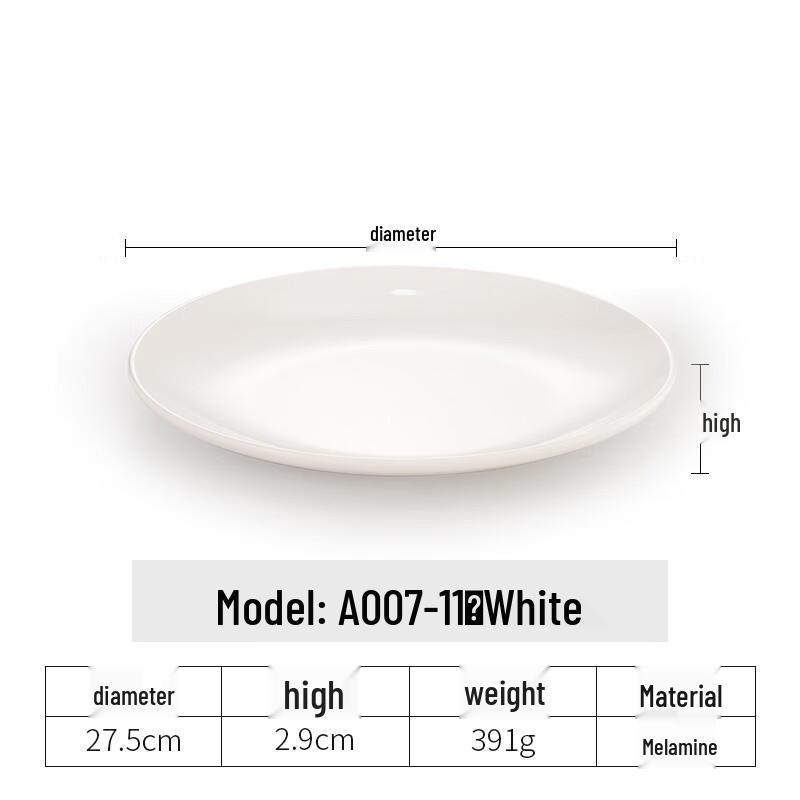 Ru Han Melamine Round Bone Plate