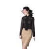 High-Waisted Lace Spliced Elegant 2025 Slimming Short Skirt