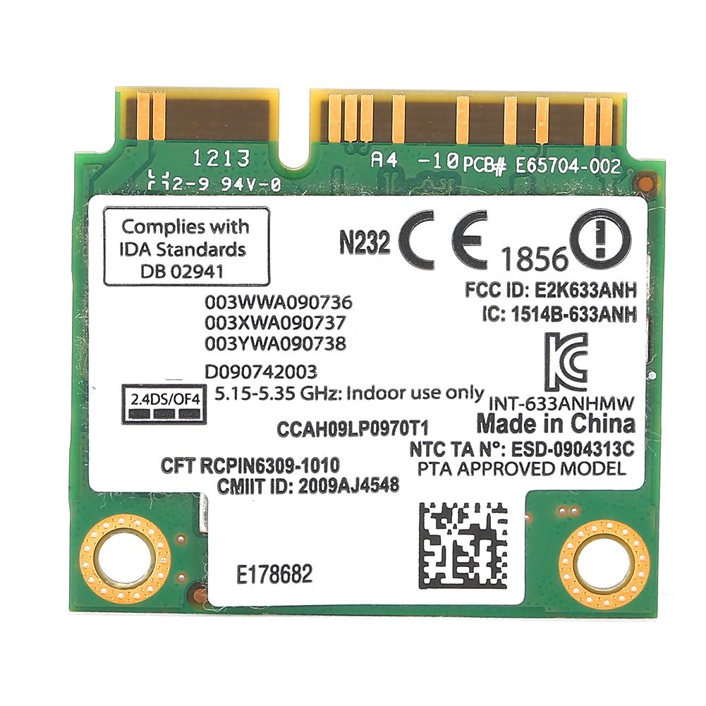 Network Card for Intel6300 DualBand 2.45GHz 802 a g n 450Mbps Mini PCIE Port Wifi
