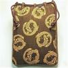 Maruzen Drawstring Bag with Gusset, Shingen Bag, Maruryu Design, Made in Japan, Brown, Approx. 28 x 20 x 4 cm