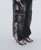 Aleseuseussi Wrinkle Mixed Cargo Denim Pants - Bk