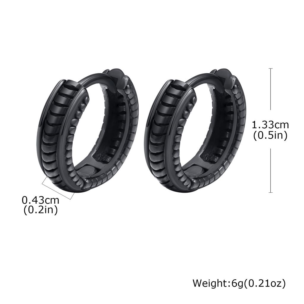 Pendientes de Aro Runas Vikingas Nórdicas Retrol para Hombres, Huggies Clásicos de Acero Inoxidable con Nudo Celta, Regalos de Joyería Punk Cool
