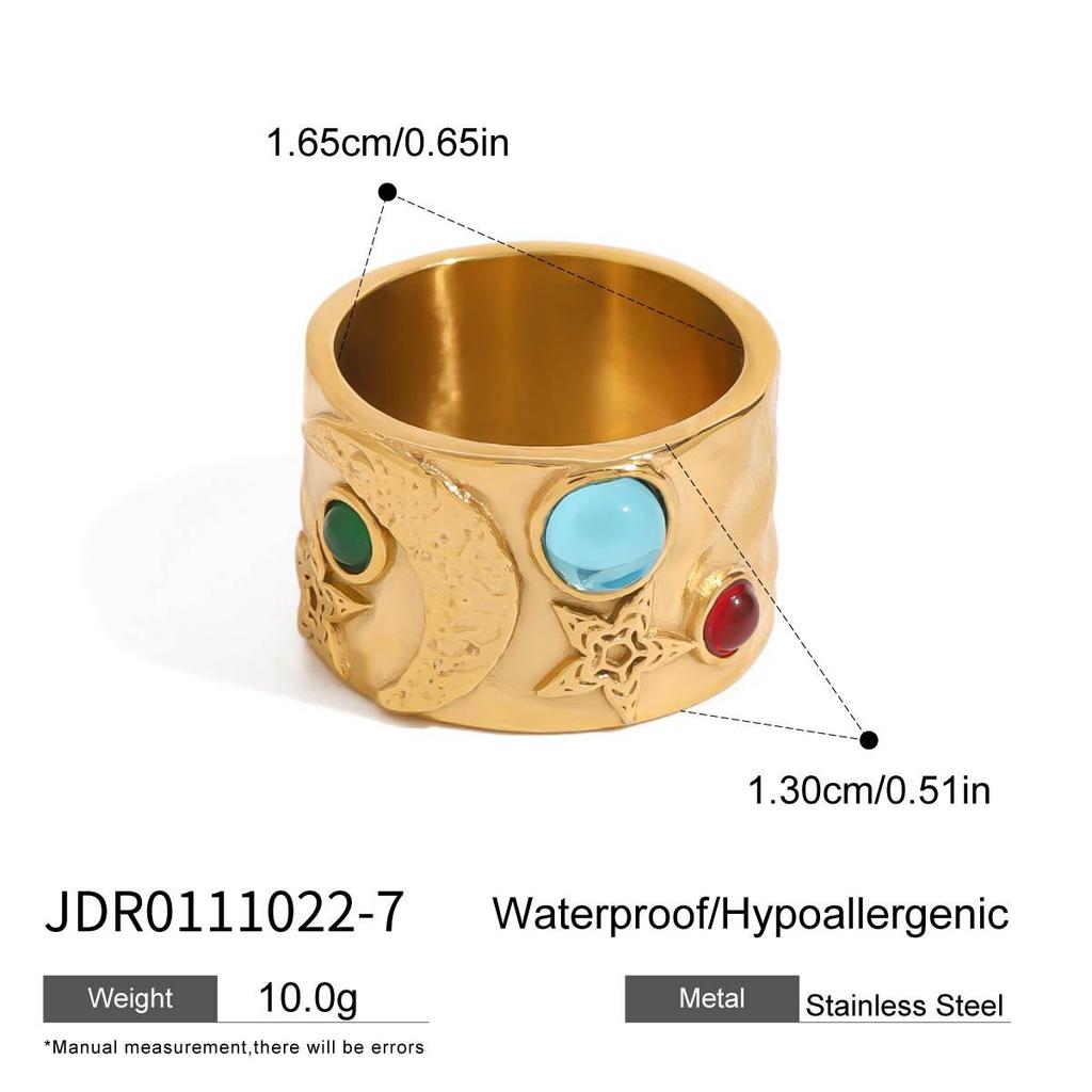 Titanium Steel Ring Mid-Ancient Light Luxury Ring Stainless Steel Ornament Women's High-Grade Jewelry Non-Fading Ring