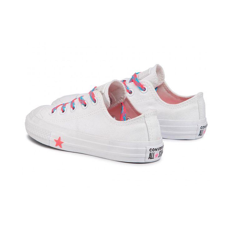 Converse All Star Low Top Skateboard Shoes White Children Aged 3 7 Years Old 364189C