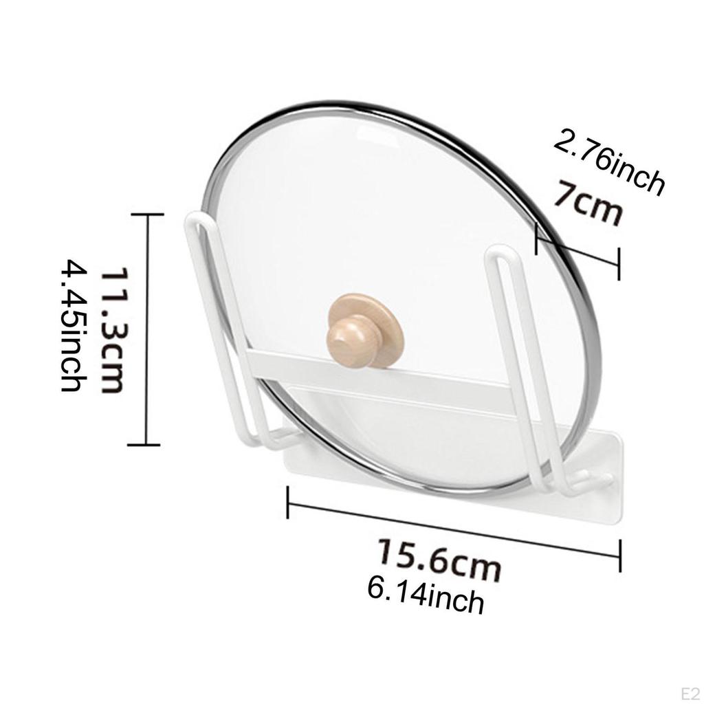 Glass or Metal Pan Cover Holder Carbon Steel Pot Lid Storage Rack for