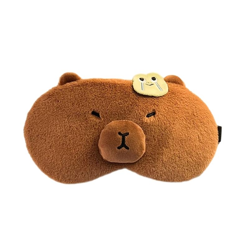 

Креативная плюшевая маска для глаз Капибара, мягкая и удобная повязка на глаза, чехол для маски на глаза для путешествий, офиса, дневного сна и домашнего использования