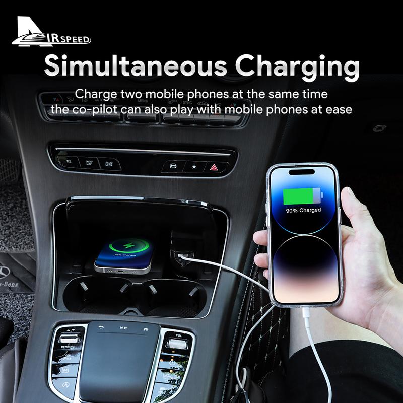 For Mercedes Benz GLC X253 GLC260 GLC300 GLC43 GLC63 15W Car Wireless Charger Mobile Phone Charging