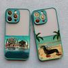 Cute Cartoon Newspaper Reading Dog Phone Case For iPhone 15 14 16 12 Pro Max 11 13 Mini Pro Max X XR XS Lovely Shockproof Covers