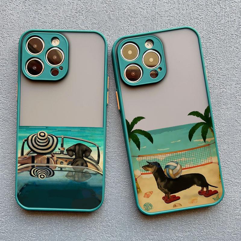 Cute Cartoon Newspaper Reading Dog Phone Case For iPhone 15 14 16 12 Pro Max 11 13 Mini Pro Max X XR XS Lovely Shockproof Covers