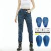 Womens Motorcycle Riding Jeans Kevlar Reinforced Biker Pants With Silicone Protective Gear