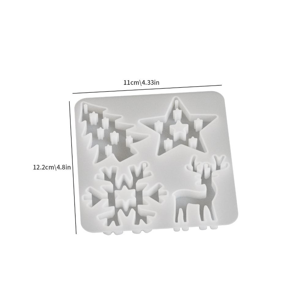DIY Crafts Christmas Pendant Silicone Mold Handmade Elk Snowflake Gloves Christmas Tree Mold Resin Gypsum Mould