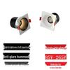 Double-Head Recessed Anti-Glare Square Spotlight with Deep Cup for Living Rooms